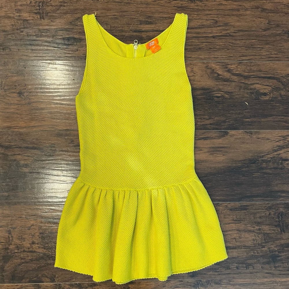 Peplum yellow top
